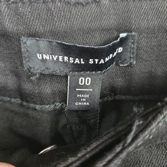 Universal Standard Women's Size 00 Black Carrie High Rise Wide Leg Jeans NWT - Picture 4 of 13